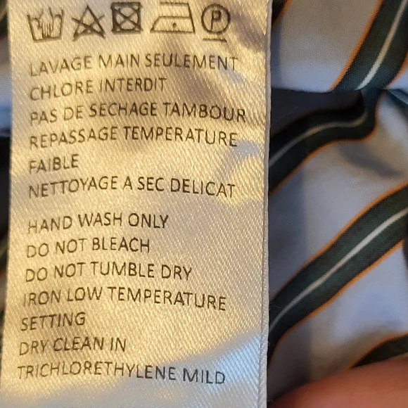 Rare! Carven Blue Striped Layered 3/4 Sleeve Poplin Shirtdress - Sz 38  (US S-M) - Picture 6 of 7